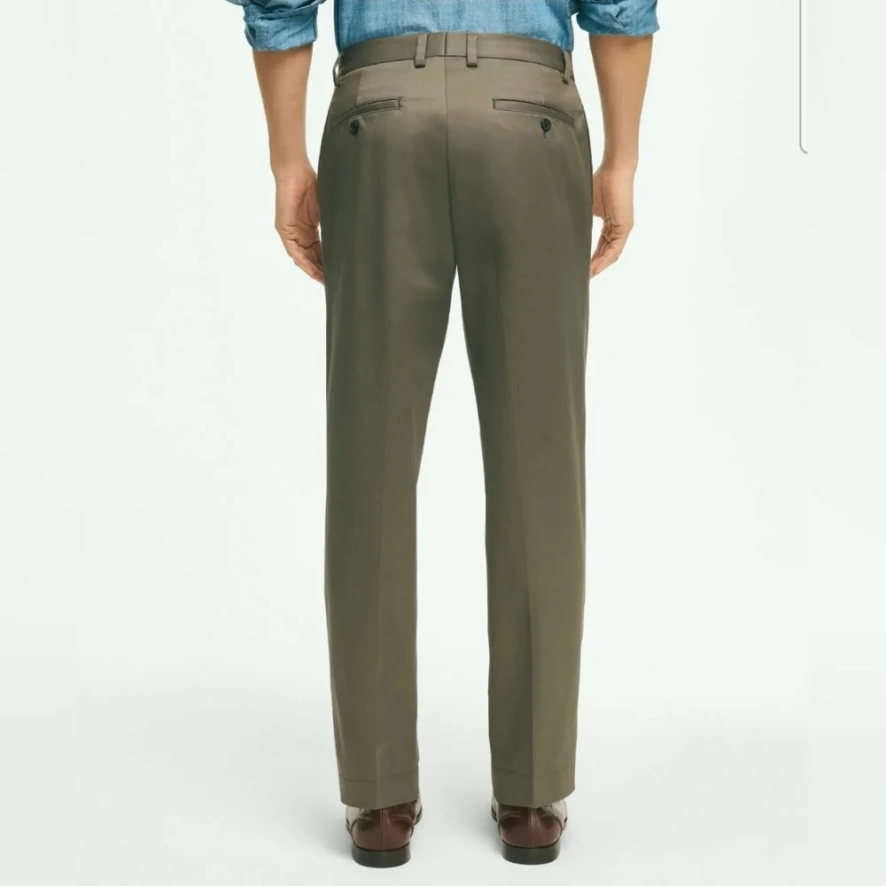 Brooks Brothers Lightweight Advantage Chino Stretch Clark Pants 34x30 Dark Gray